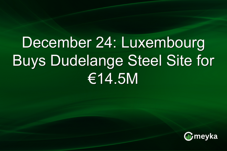 December 24: Luxembourg Buys Dudelange Steel Site for €14.5M
