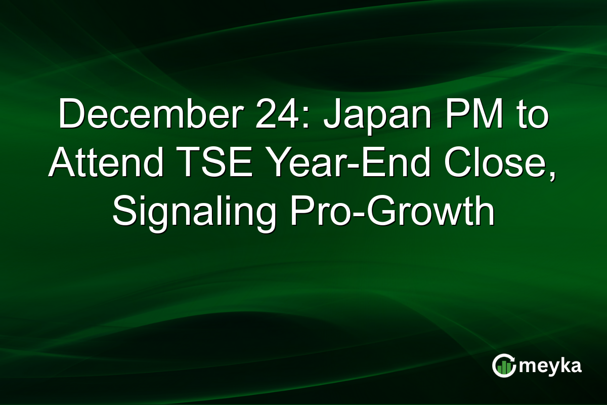 December 24: Japan PM to Attend TSE Year-End Close, Signaling Pro-Growth