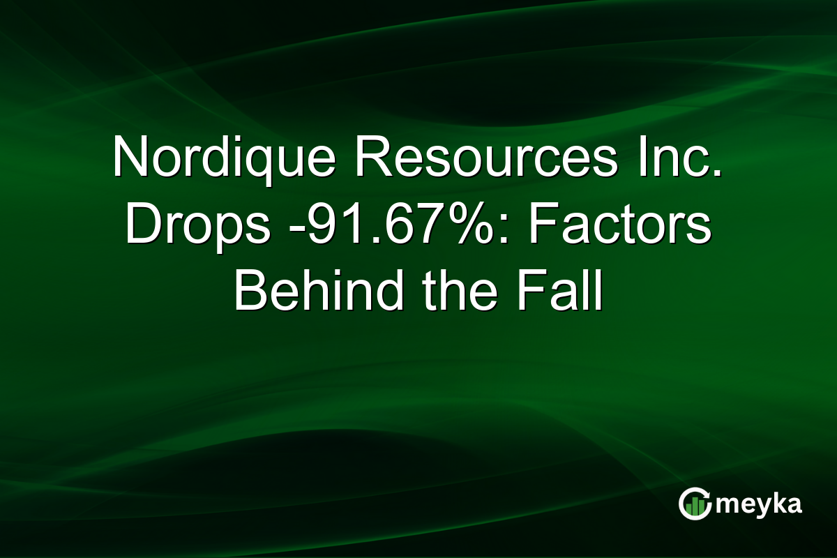 Nordique Resources Inc. Drops -91.67%: Factors Behind the Fall