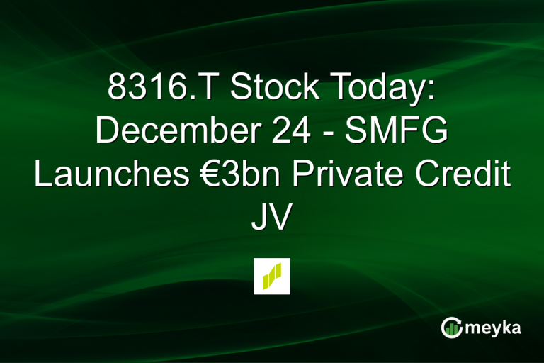 8316.T Stock Today: December 24 - SMFG Launches €3bn Private Credit JV