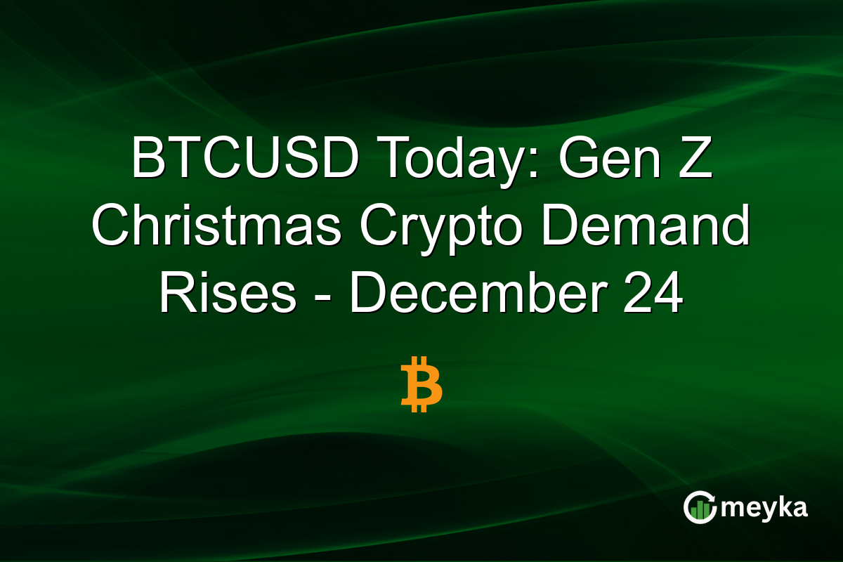 BTCUSD Today: Gen Z Christmas Crypto Demand Rises - December 24