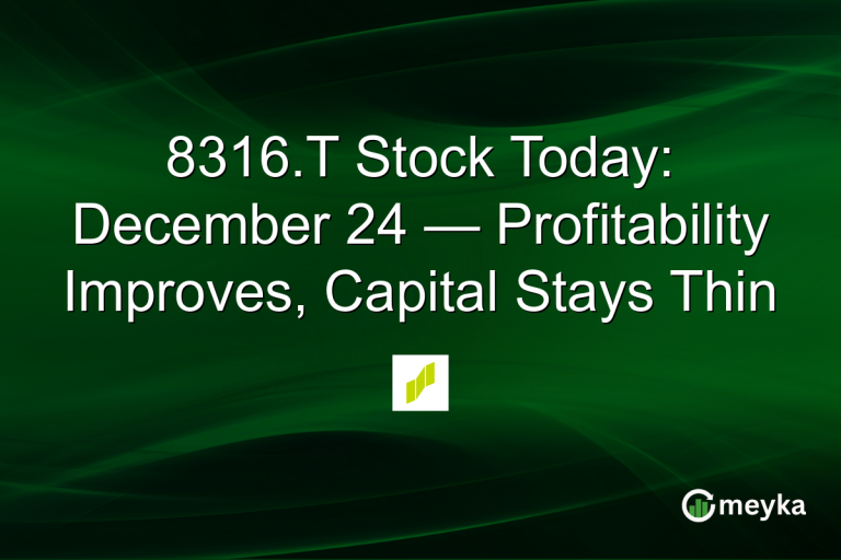 8316.T Stock Today: December 24 — Profitability Improves, Capital Stays Thin