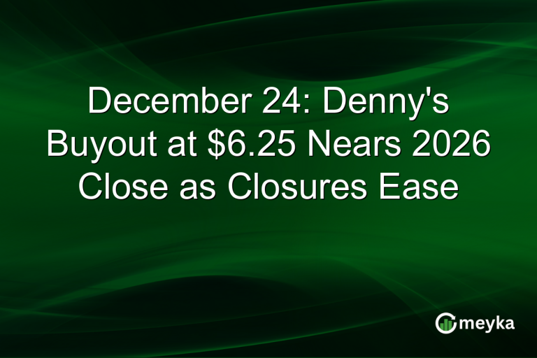 December 24: Denny's Buyout at $6.25 Nears 2026 Close as Closures Ease