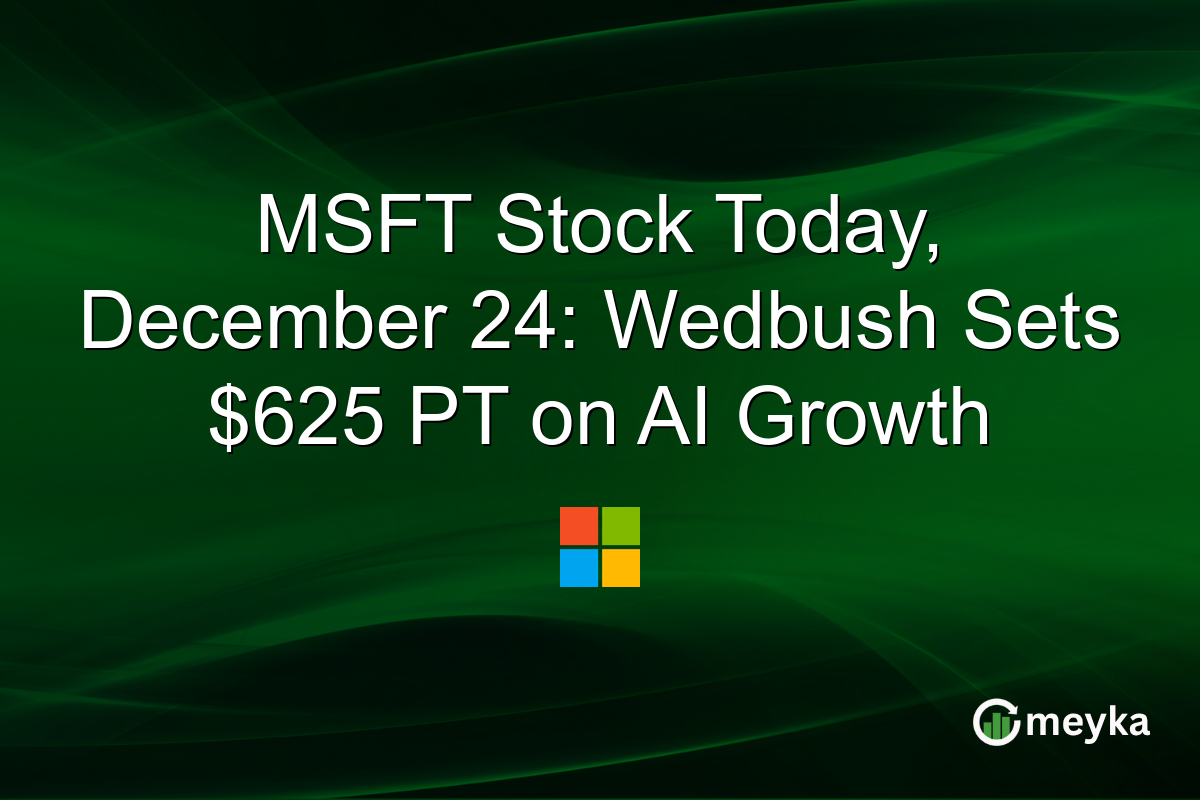 MSFT Stock Today, December 24: Wedbush Sets $625 PT on AI Growth