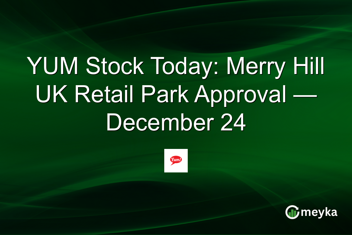 YUM Stock Today: Merry Hill UK Retail Park Approval — December 24