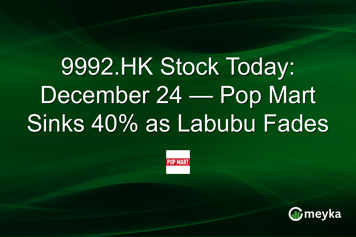 9992.HK Stock Today: December 24 — Pop Mart Sinks 40% as Labubu Fades