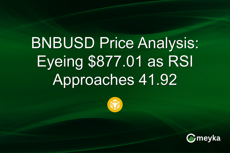 BNBUSD Price Analysis: Eyeing $877.01 as RSI Approaches 41.92