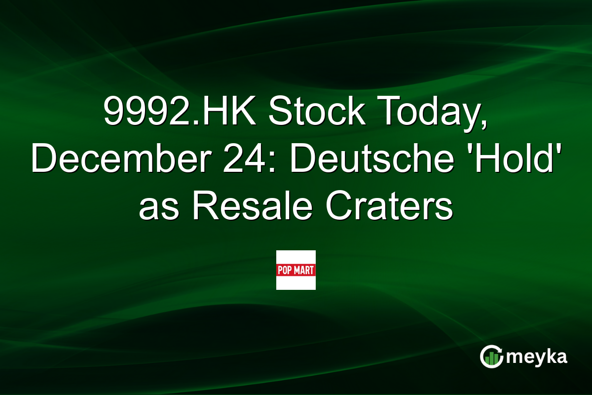 9992.HK Stock Today, December 24: Deutsche 'Hold' as Resale Craters