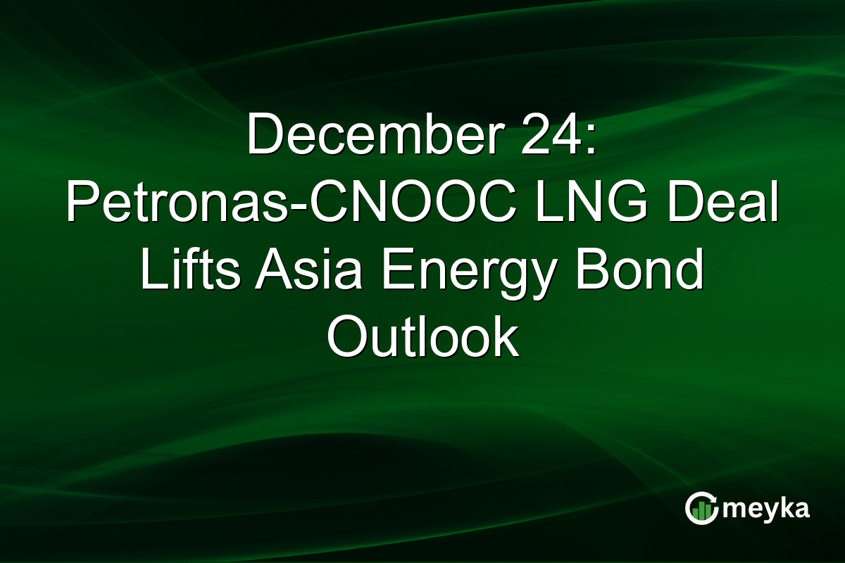 December 24: Petronas-CNOOC LNG Deal Lifts Asia Energy Bond Outlook