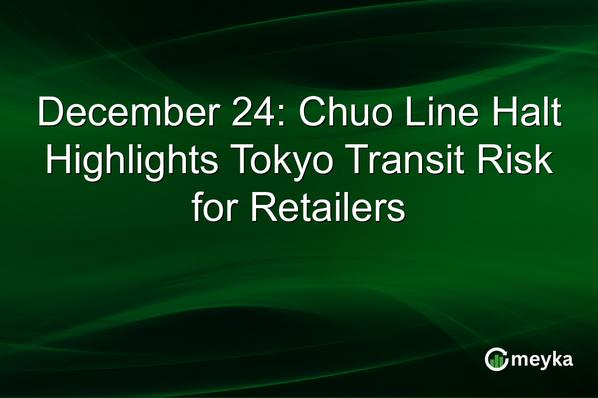 December 24: Chuo Line Halt Highlights Tokyo Transit Risk for Retailers