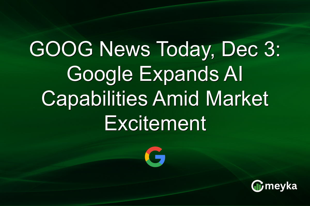 GOOG News Today, Dec 3: Google Expands AI Capabilities Amid Market Excitement