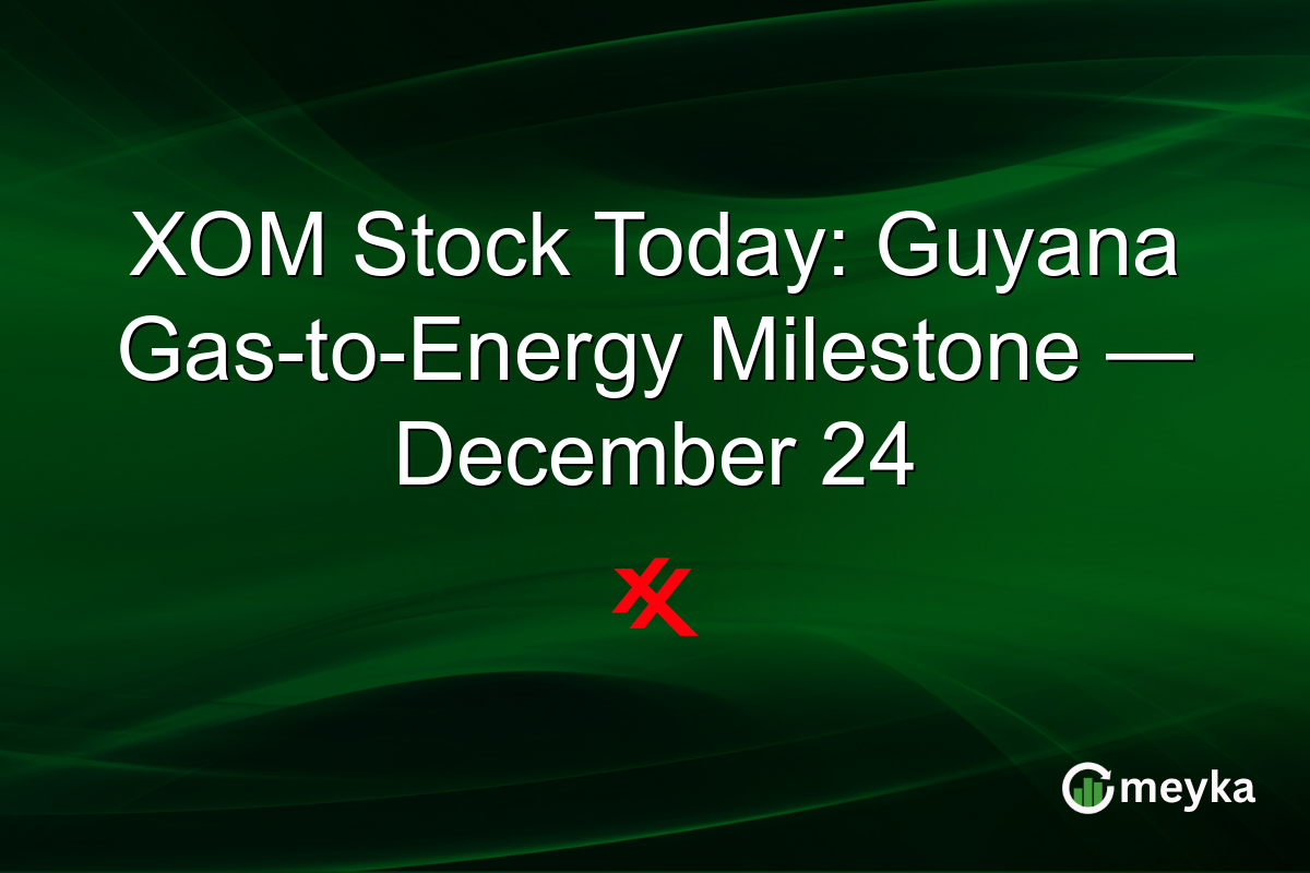 XOM Stock Today: Guyana Gas-to-Energy Milestone — December 24