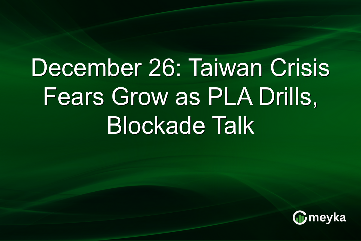 December 26: Taiwan Crisis Fears Grow as PLA Drills, Blockade Talk