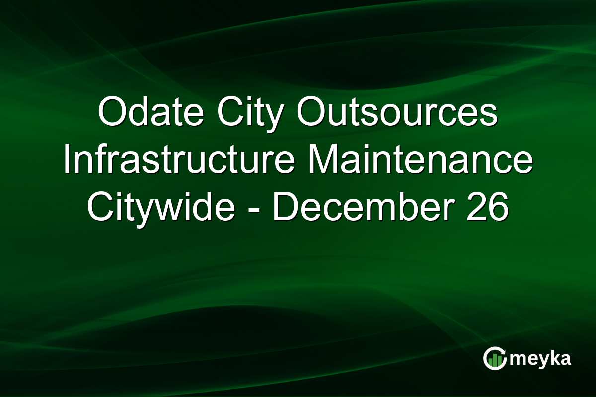 Odate City Outsources Infrastructure Maintenance Citywide - December 26