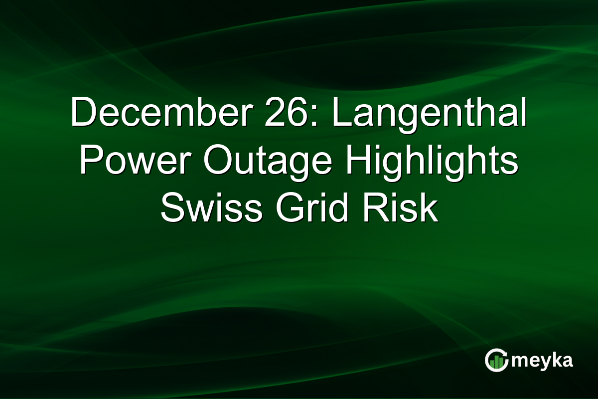 December 26: Langenthal Power Outage Highlights Swiss Grid Risk