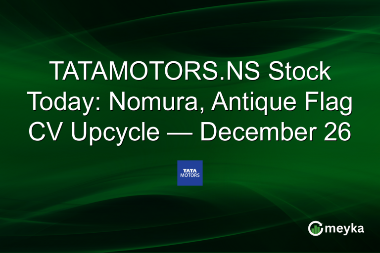 TATAMOTORS.NS Stock Today: Nomura, Antique Flag CV Upcycle — December 26