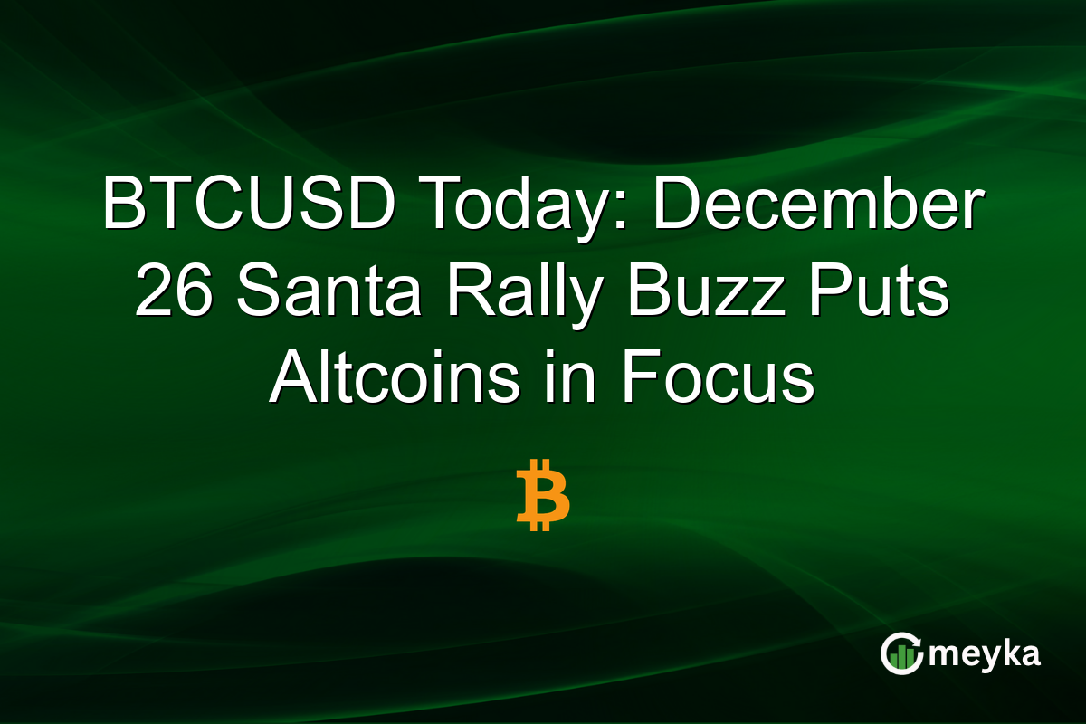 BTCUSD Today: December 26 Santa Rally Buzz Puts Altcoins in Focus