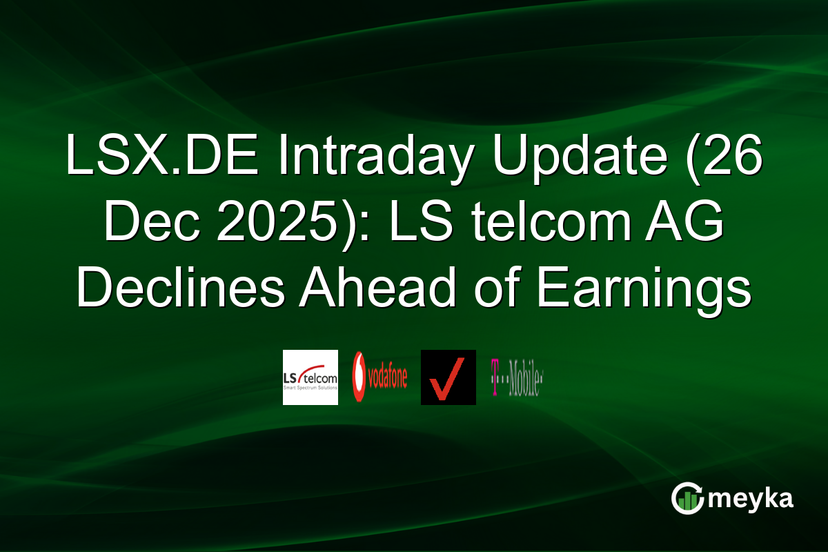 LSX.DE Intraday Update (26 Dec 2025): LS telcom AG Declines Ahead of Earnings