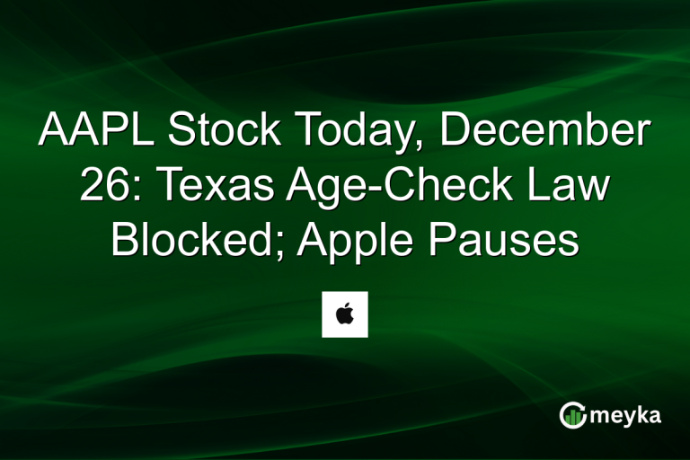 AAPL Stock Today, December 26: Texas Age-Check Law Blocked; Apple Pauses