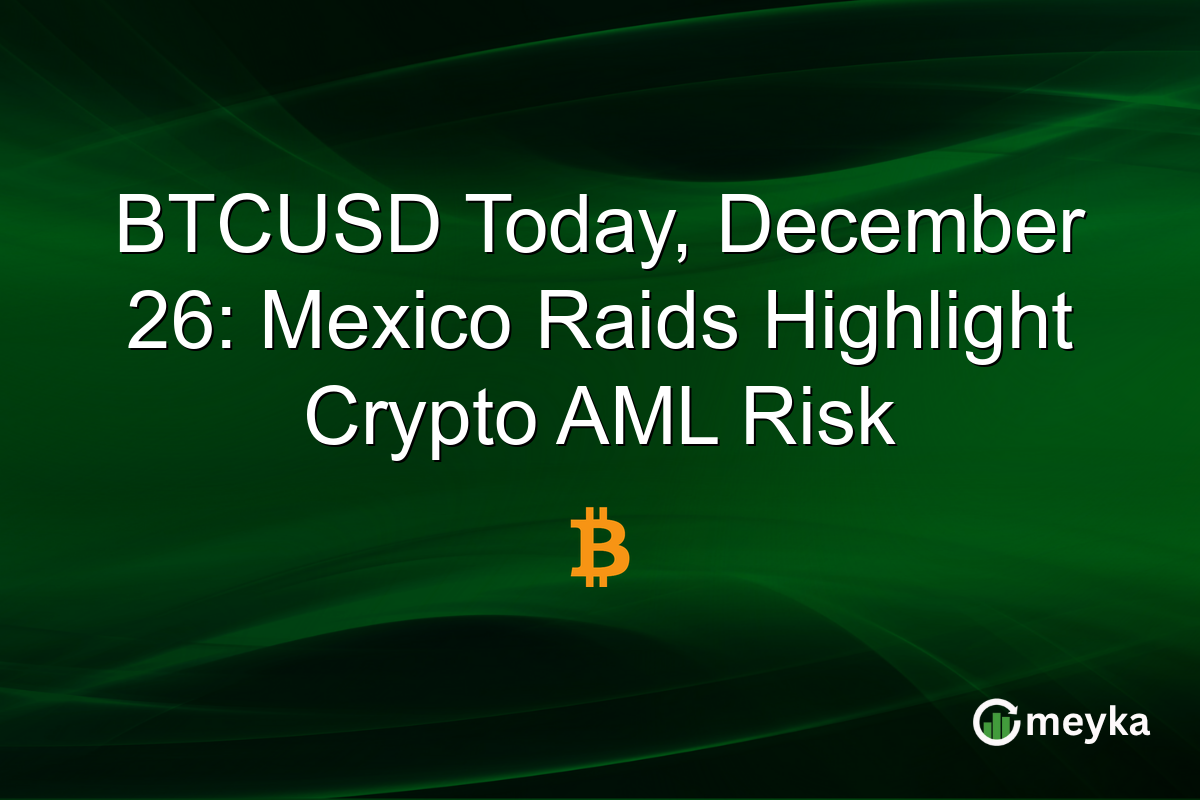 BTCUSD Today, December 26: Mexico Raids Highlight Crypto AML Risk
