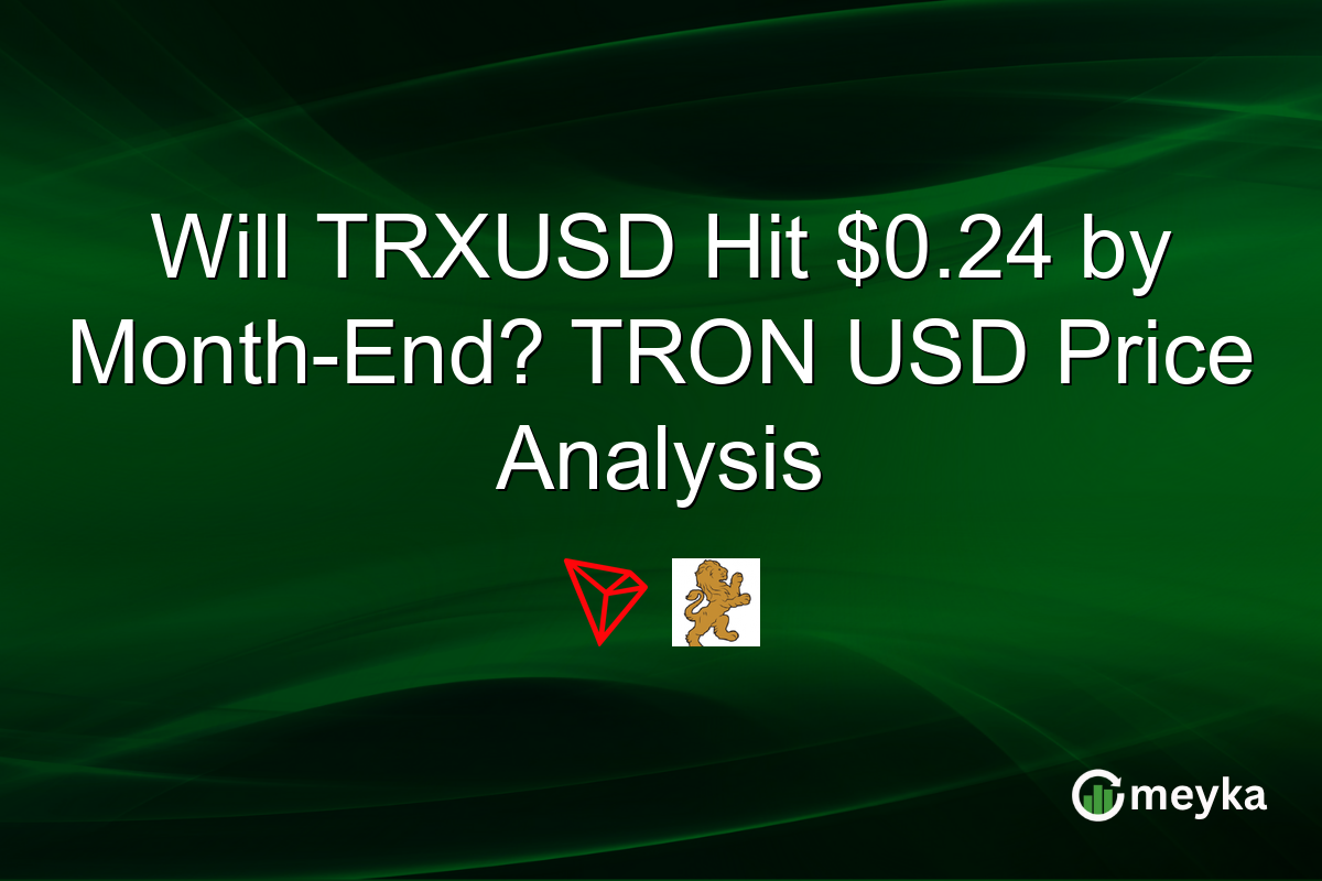 Will TRXUSD Hit $0.24 by Month-End? TRON USD Price Analysis
