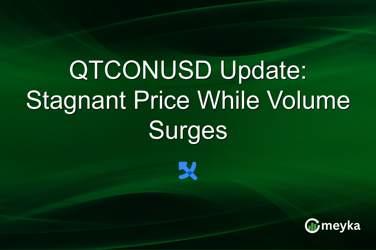 QTCONUSD Update: Stagnant Price While Volume Surges