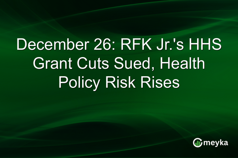 December 26: RFK Jr.'s HHS Grant Cuts Sued, Health Policy Risk Rises