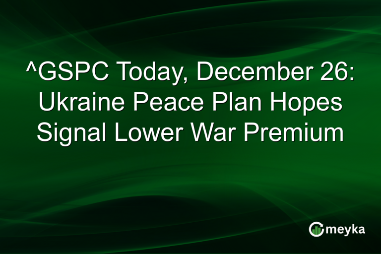 ^GSPC Today, December 26: Ukraine Peace Plan Hopes Signal Lower War Premium