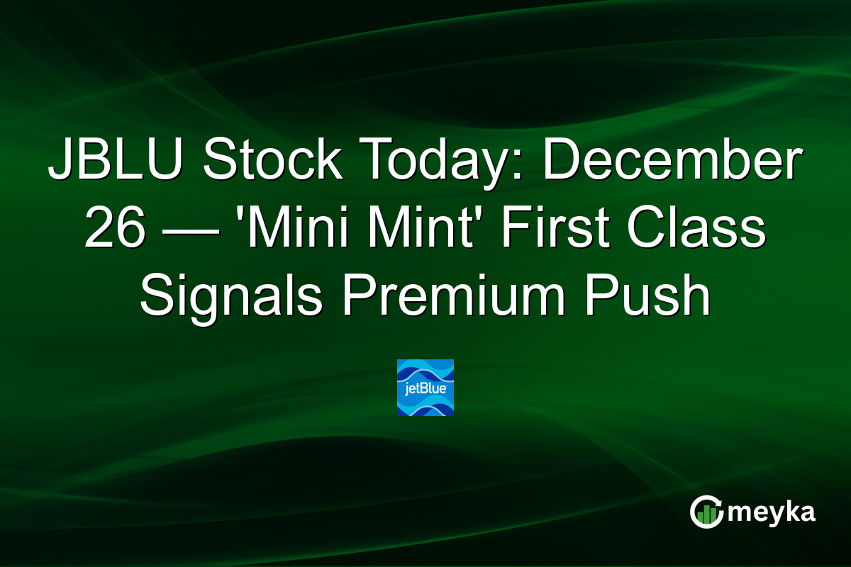JBLU Stock Today: December 26 — 'Mini Mint' First Class Signals Premium Push