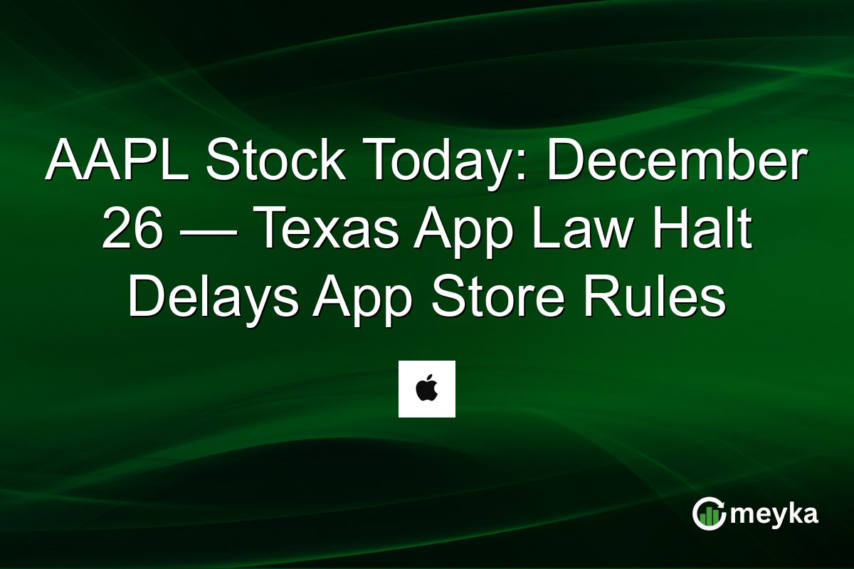 AAPL Stock Today: December 26 — Texas App Law Halt Delays App Store Rules