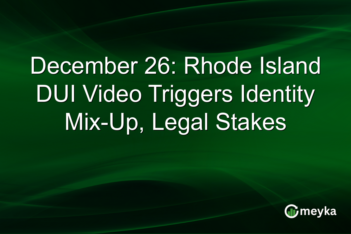 December 26: Rhode Island DUI Video Triggers Identity Mix-Up, Legal Stakes