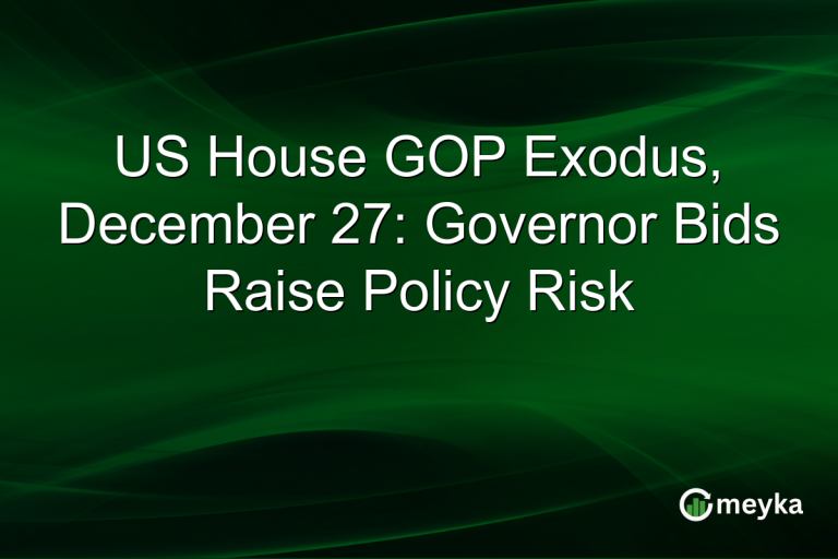 US House GOP Exodus, December 27: Governor Bids Raise Policy Risk