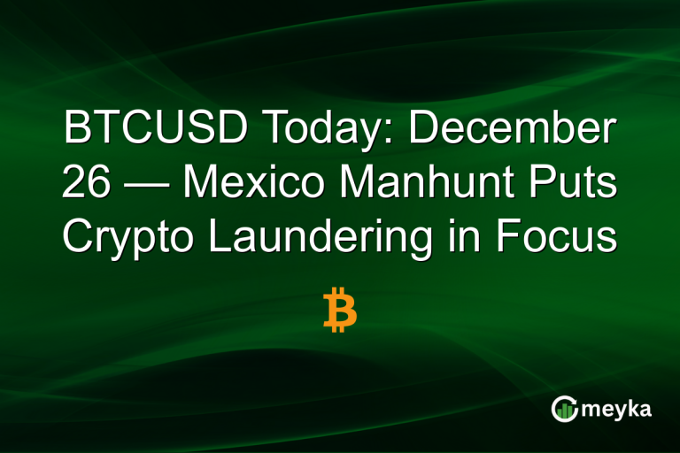BTCUSD Today: December 26 — Mexico Manhunt Puts Crypto Laundering in Focus