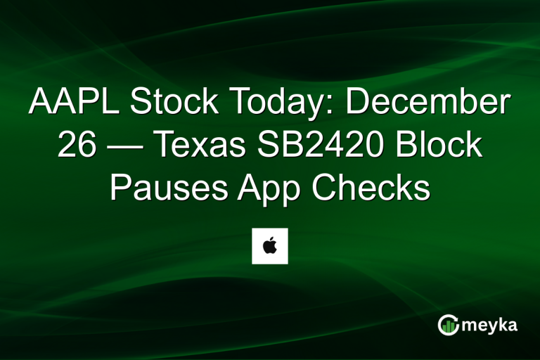 AAPL Stock Today: December 26 — Texas SB2420 Block Pauses App Checks