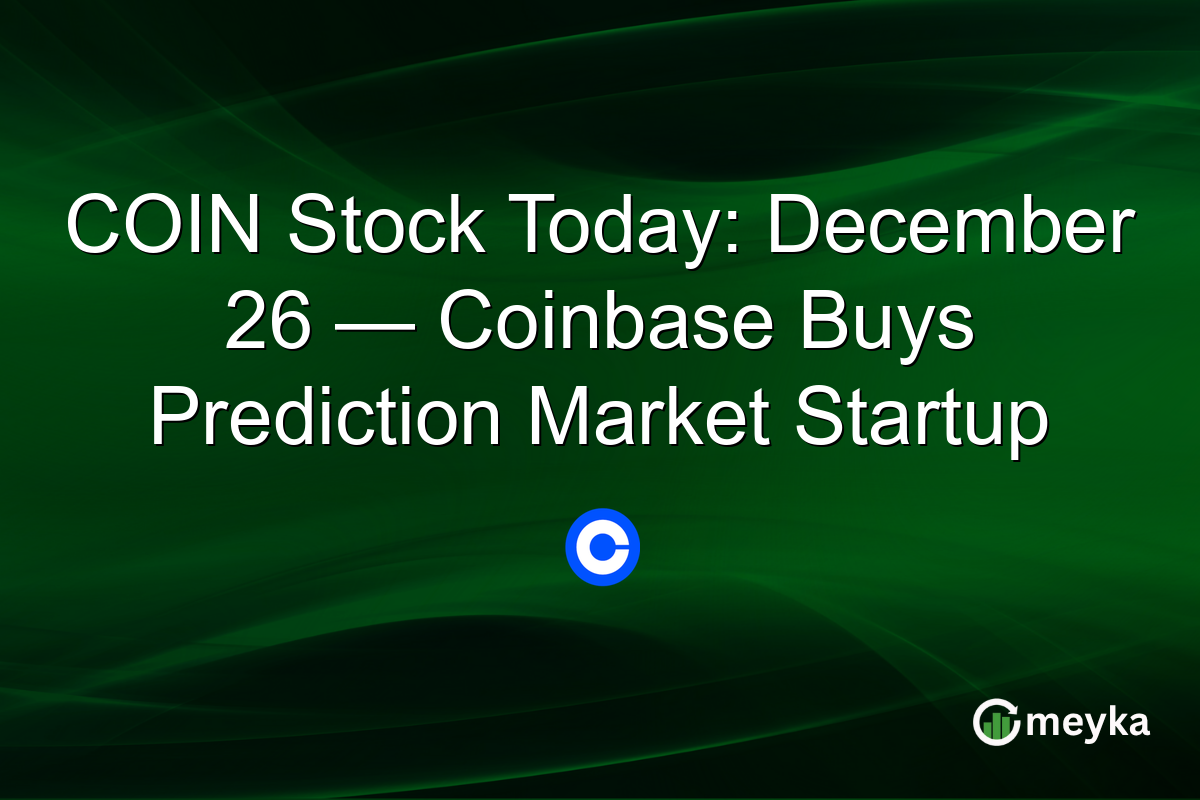 COIN Stock Today: December 26 — Coinbase Buys Prediction Market Startup