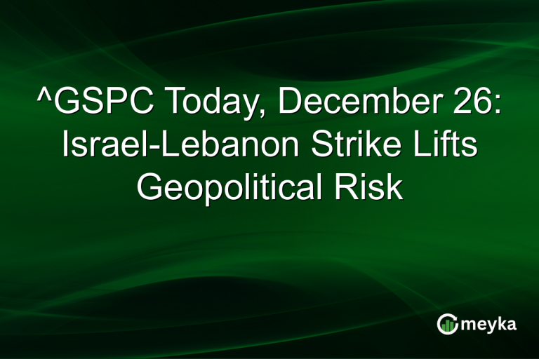 ^GSPC Today, December 26: Israel-Lebanon Strike Lifts Geopolitical Risk
