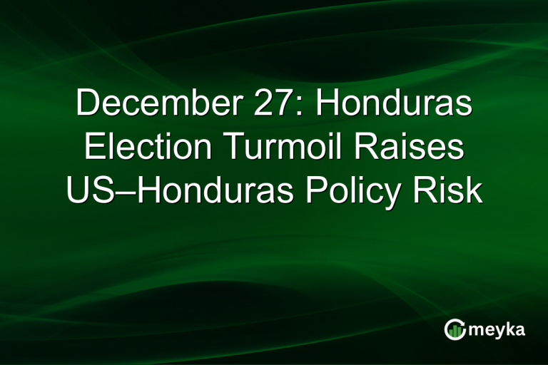 December 27: Honduras Election Turmoil Raises US–Honduras Policy Risk