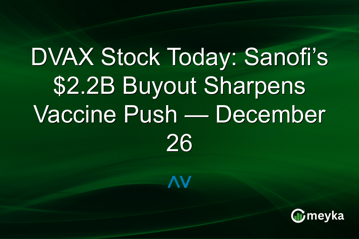DVAX Stock Today: Sanofi’s $2.2B Buyout Sharpens Vaccine Push — December 26