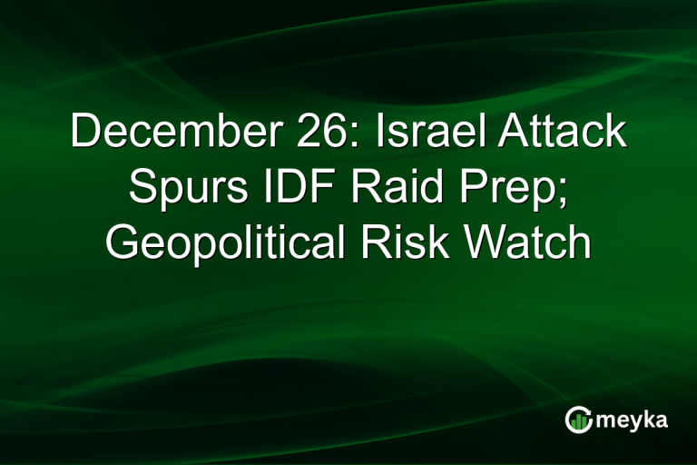 December 26: Israel Attack Spurs IDF Raid Prep; Geopolitical Risk Watch