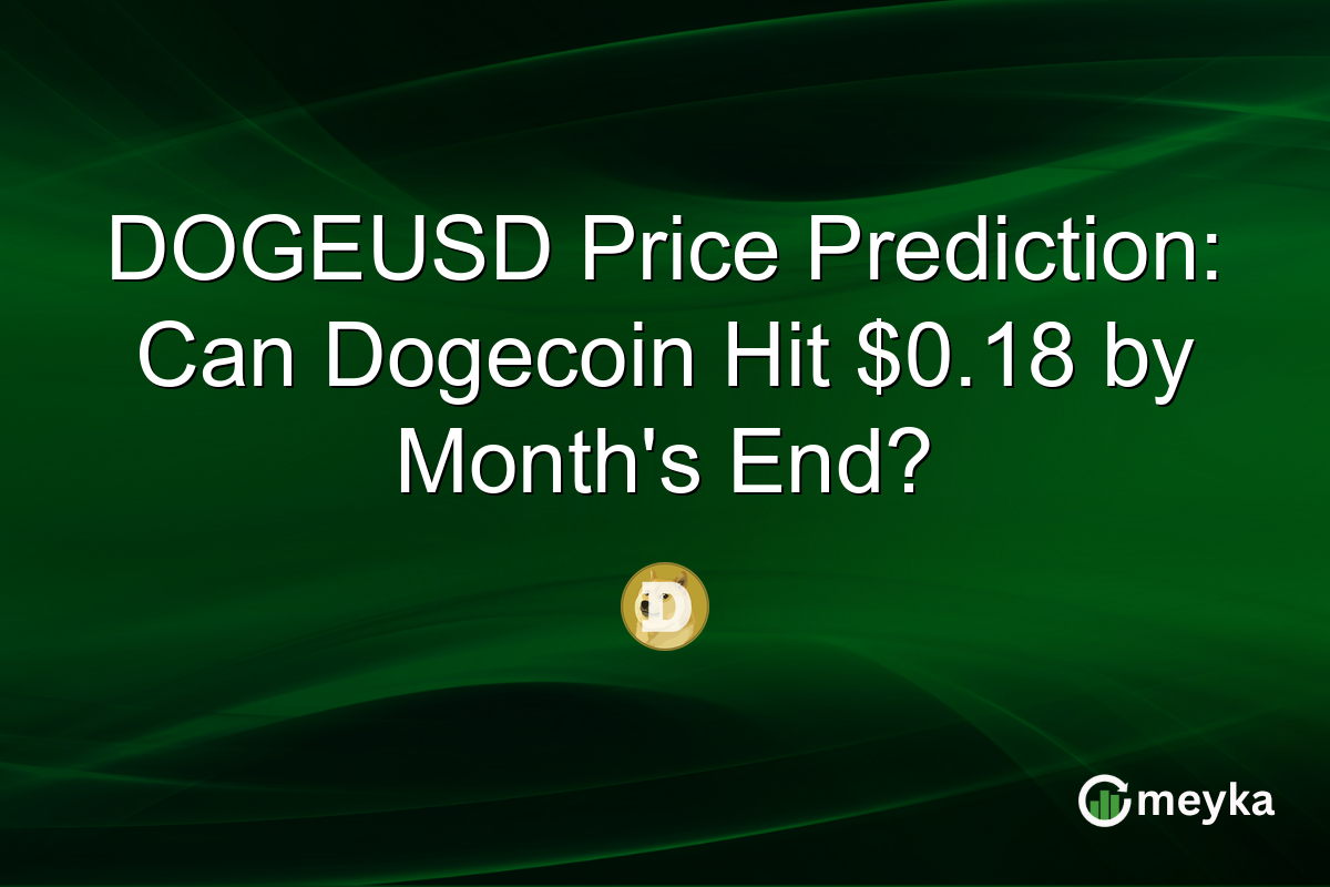 DOGEUSD Price Prediction: Can Dogecoin Hit $0.18 by Month's End?