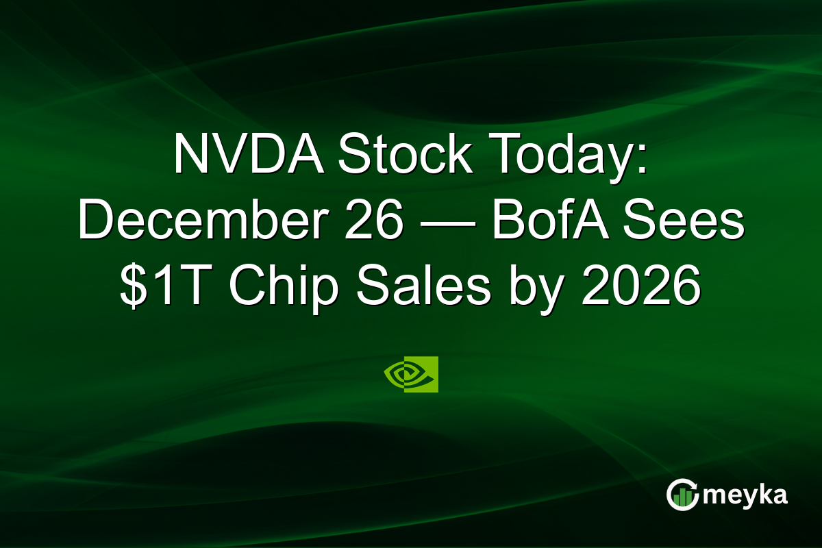 NVDA Stock Today: December 26 — BofA Sees $1T Chip Sales by 2026