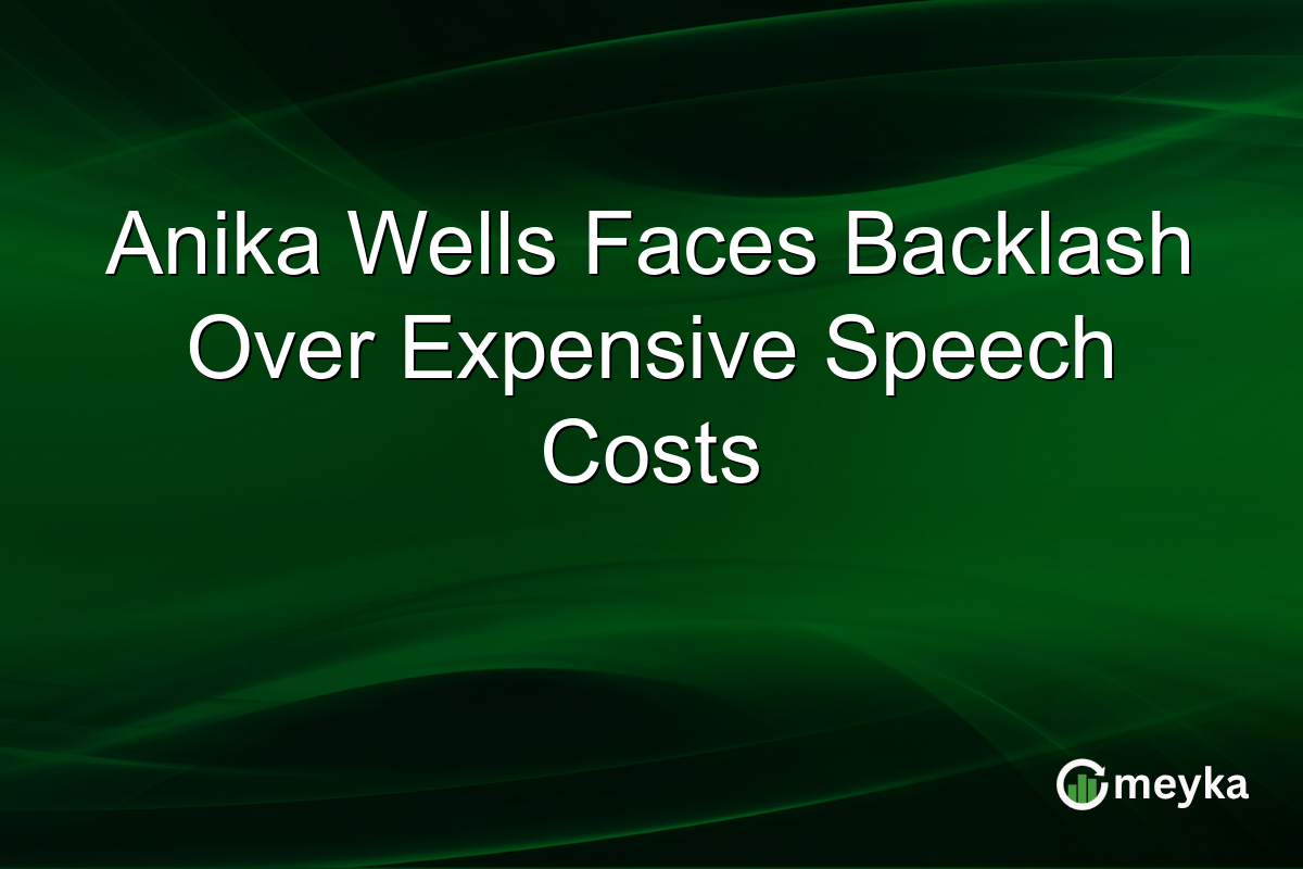 Anika Wells Faces Backlash Over Expensive Speech Costs