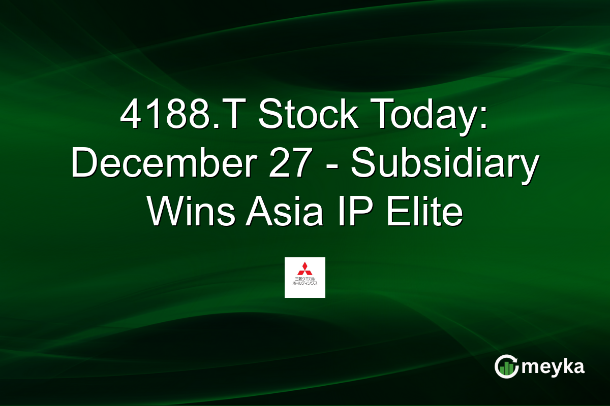 4188.T Stock Today: December 27 - Subsidiary Wins Asia IP Elite