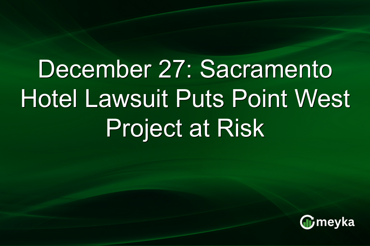 December 27: Sacramento Hotel Lawsuit Puts Point West Project at Risk