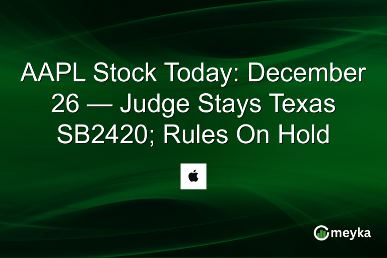 AAPL Stock Today: December 26 — Judge Stays Texas SB2420; Rules On Hold