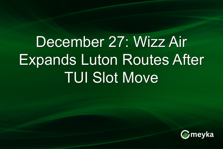 December 27: Wizz Air Expands Luton Routes After TUI Slot Move