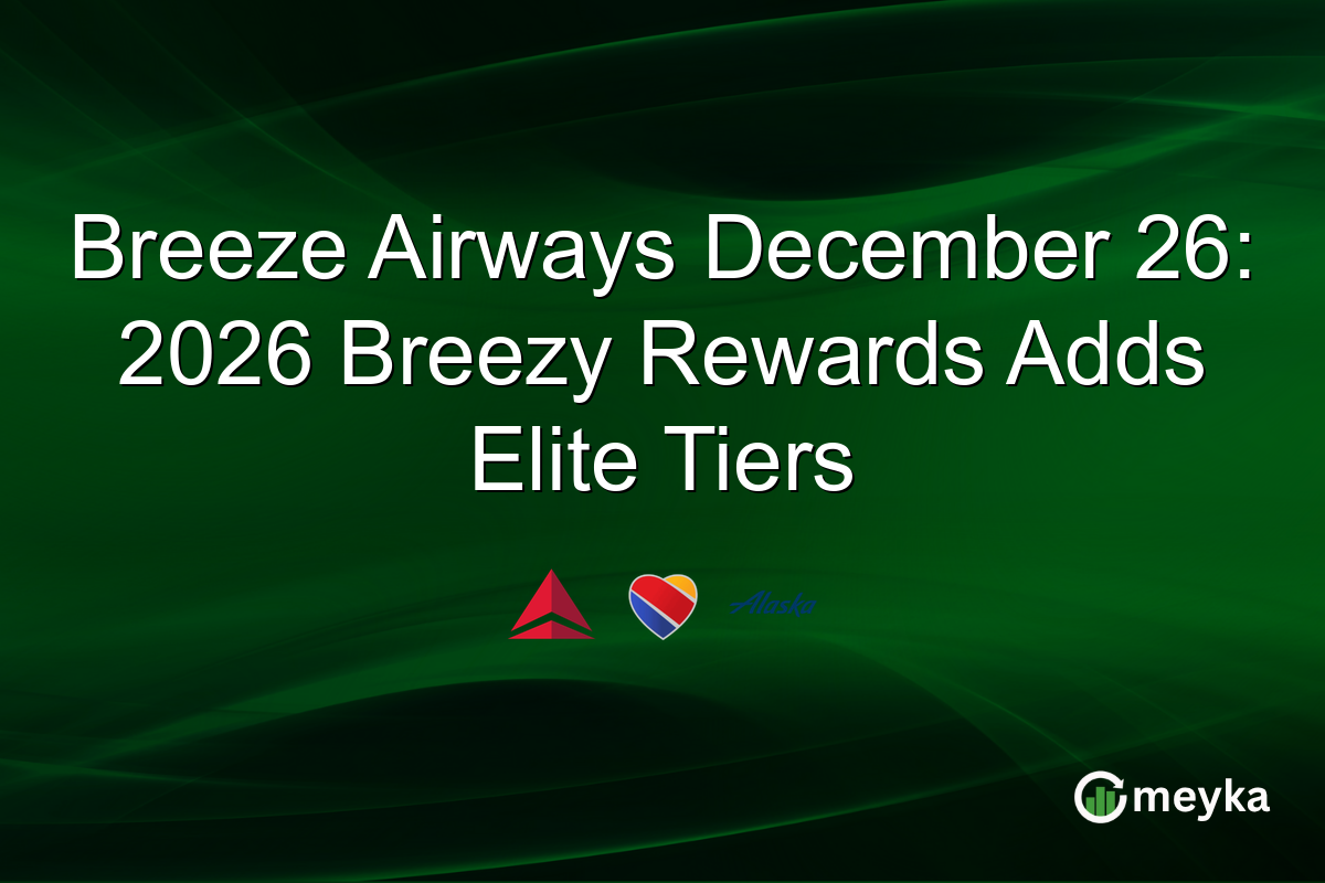 Breeze Airways December 26: 2026 Breezy Rewards Adds Elite Tiers