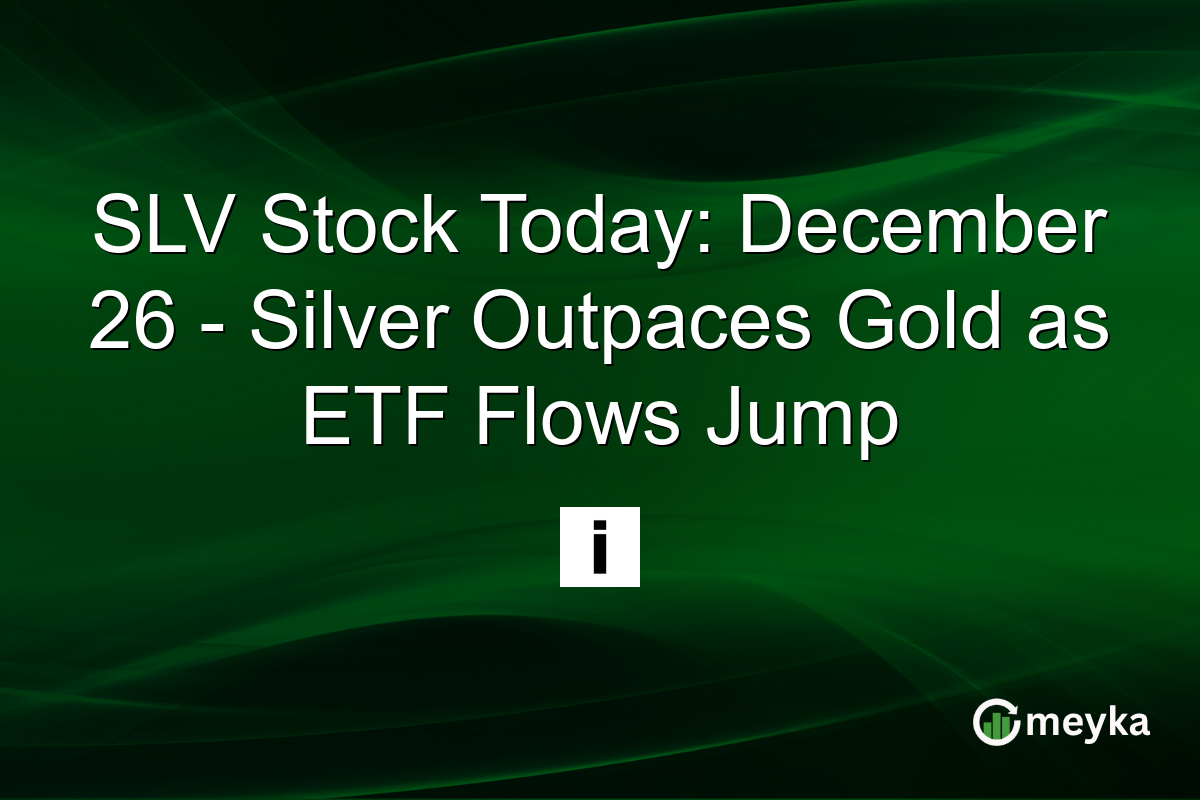 SLV Stock Today: December 26 - Silver Outpaces Gold as ETF Flows Jump