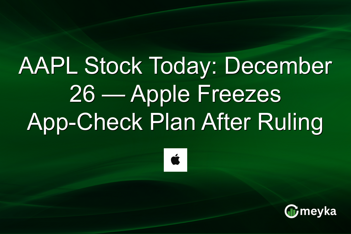 AAPL Stock Today: December 26 — Apple Freezes App-Check Plan After Ruling