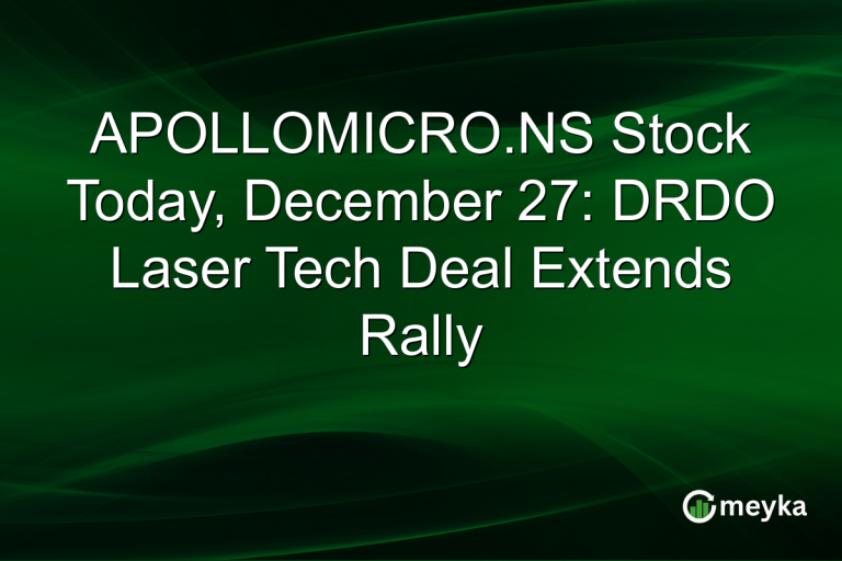 APOLLOMICRO.NS Stock Today, December 27: DRDO Laser Tech Deal Extends Rally